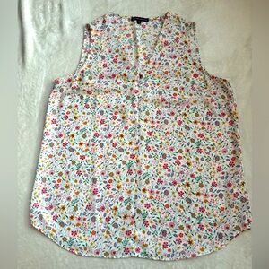 Adriana Papell floral sleeveless top size M
